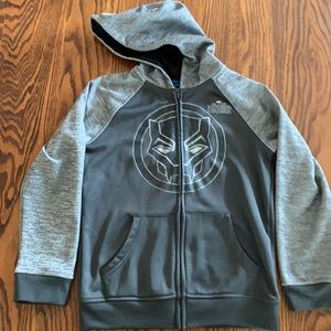Kid Marvel Black Panther hooded zip up sweatshirt